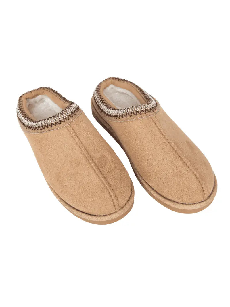 Sand Embroidered Comfy Slippers