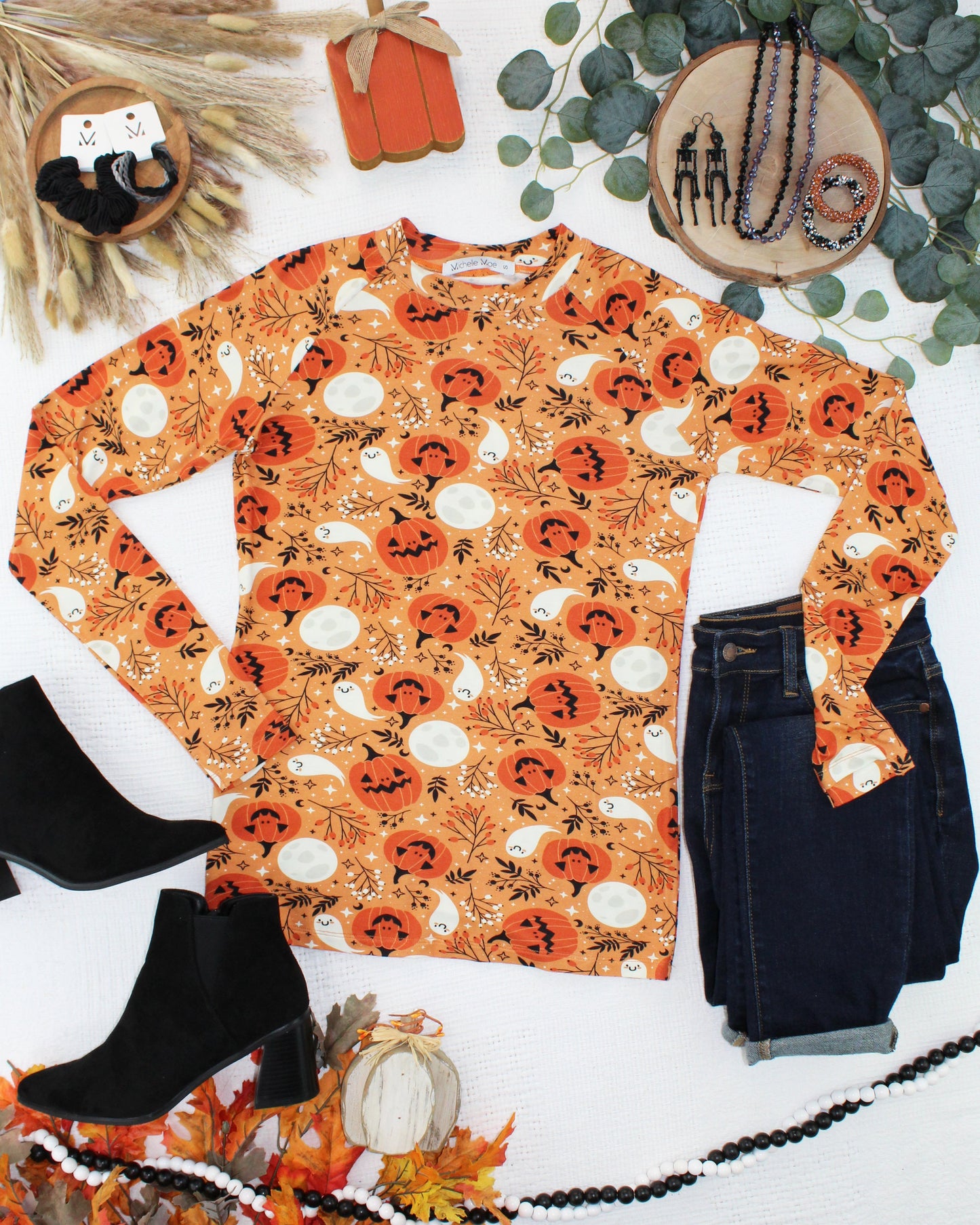 IN STOCK Blair Long Sleeve Top - Spooky Autumn