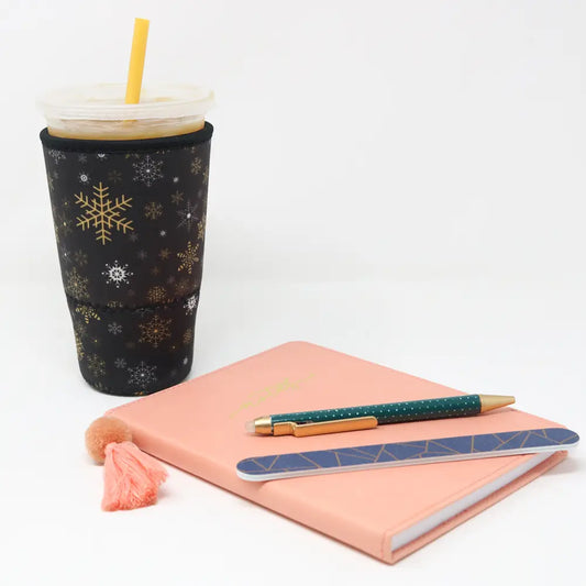 Winter Insulated Iced & Hot Coffee Sleeve - Snowfall