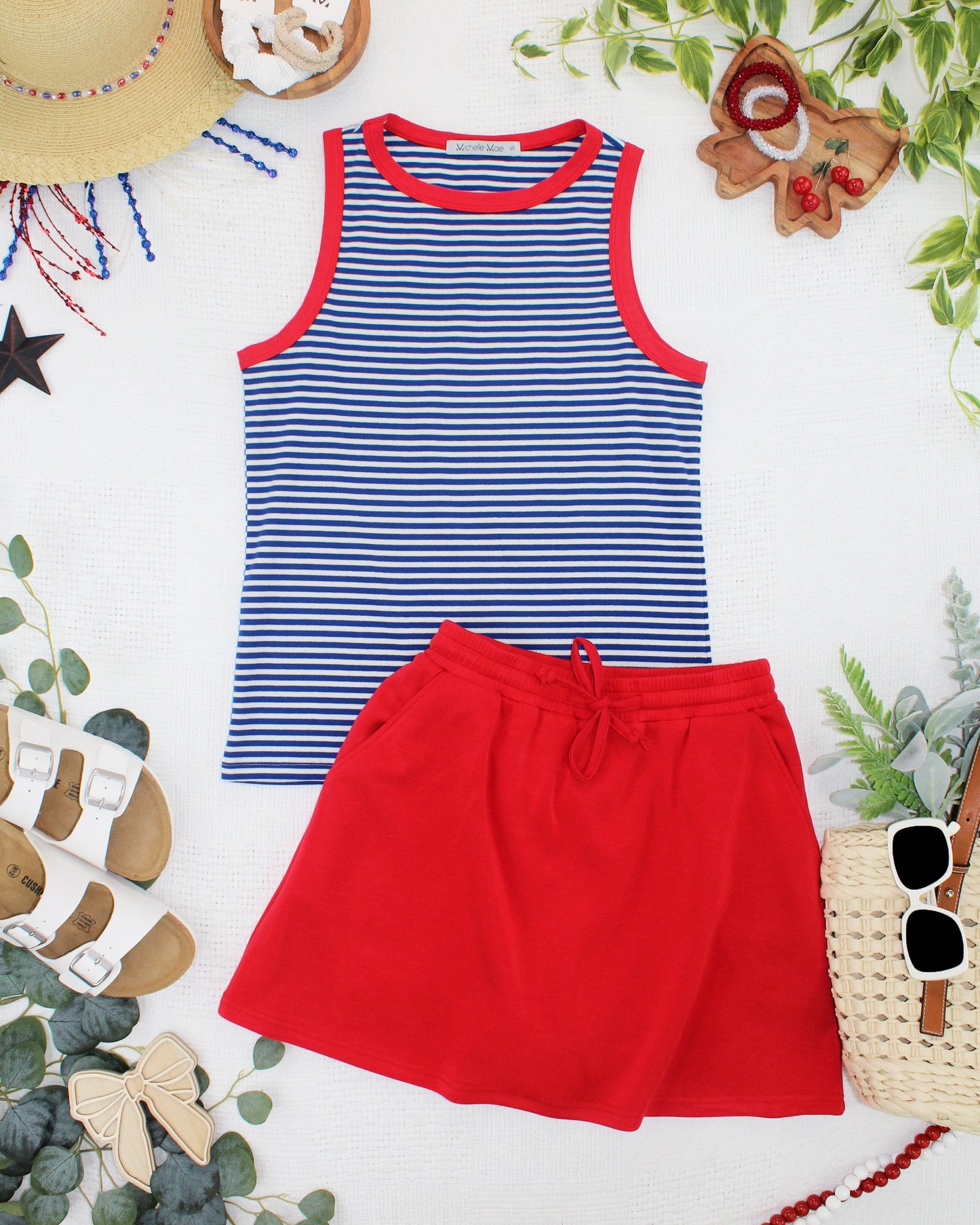 IN STOCK Serena Luxe Skort - Red