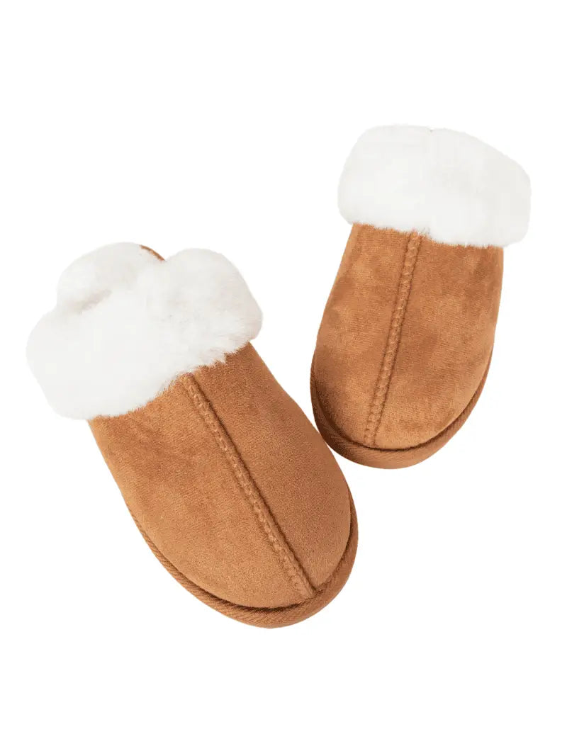 Chestnut Faux Fur Women's Slippers