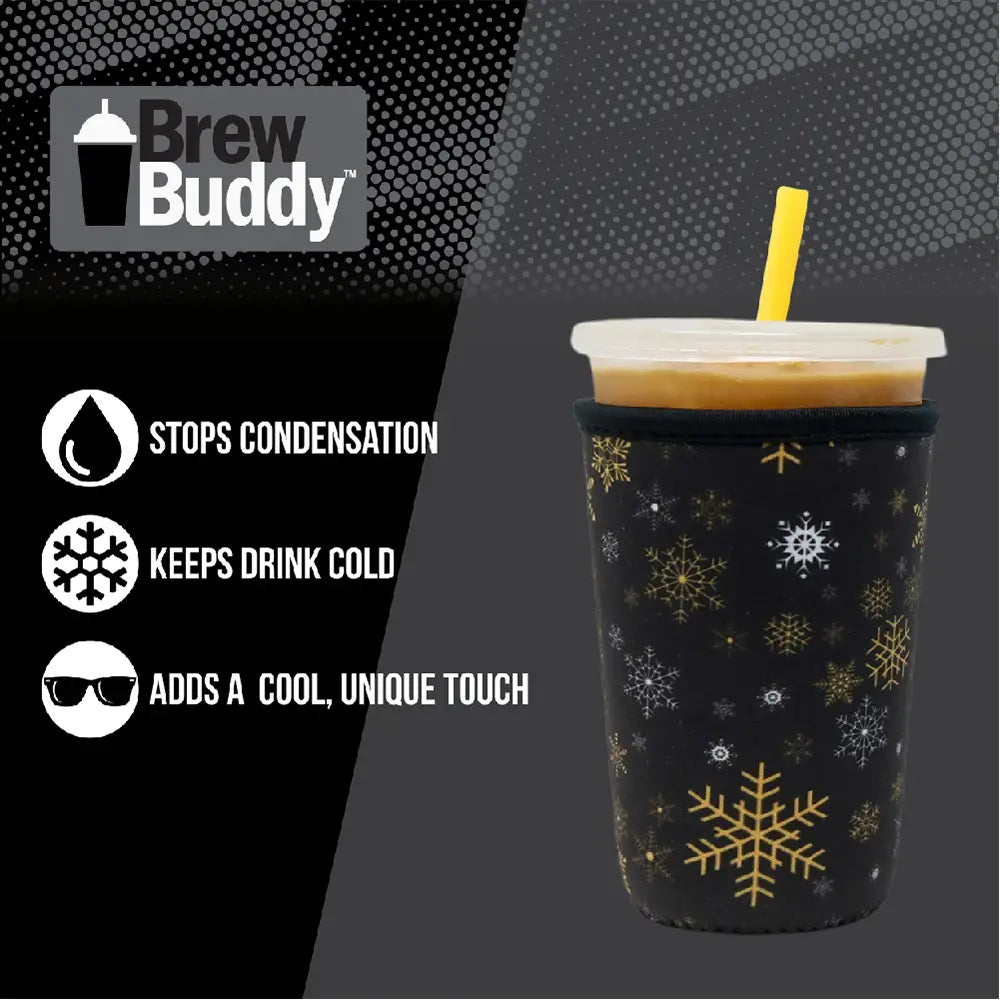 Winter Insulated Iced & Hot Coffee Sleeve - Snowfall