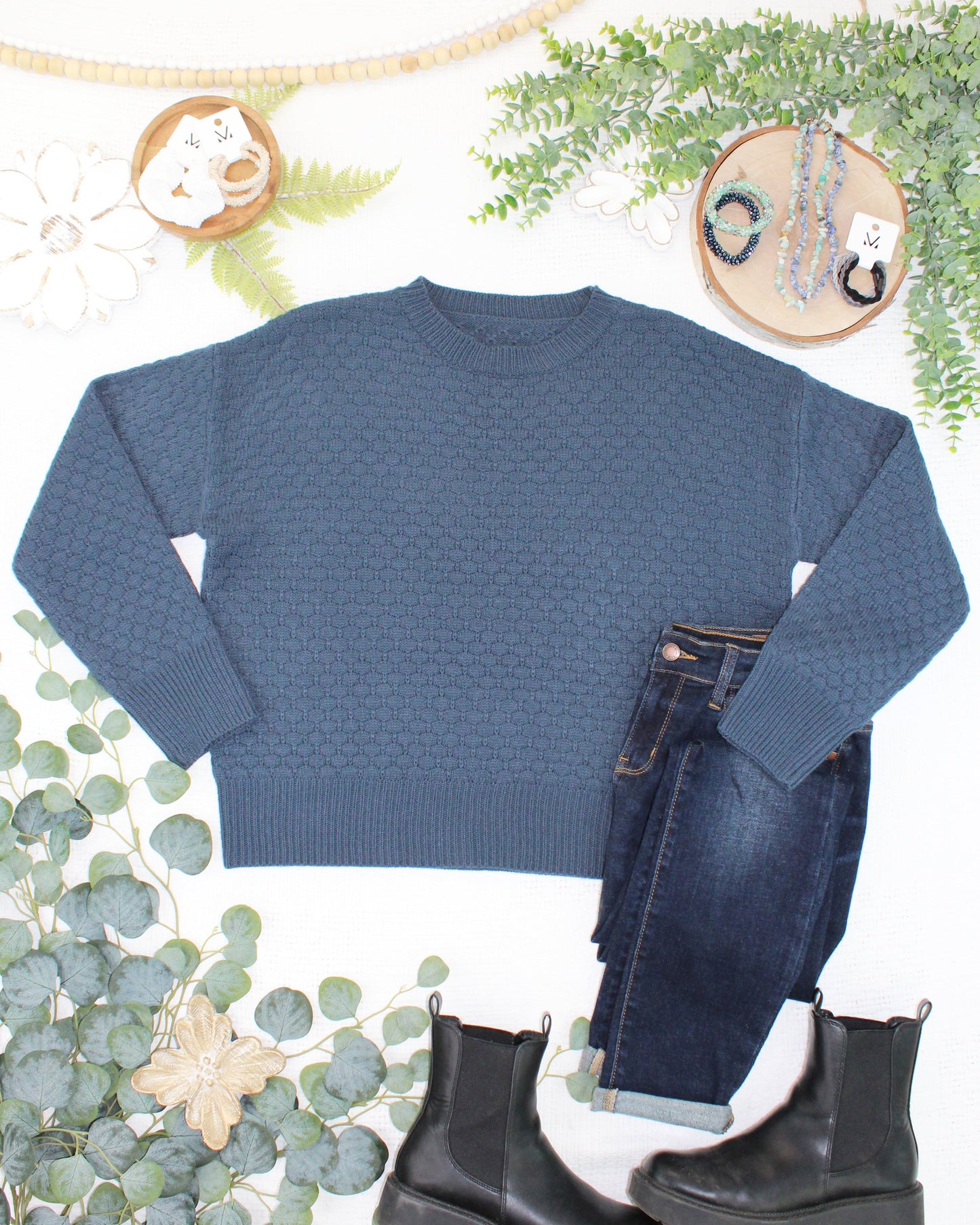 IN STOCK Gianna Pullover Sweater - Teal