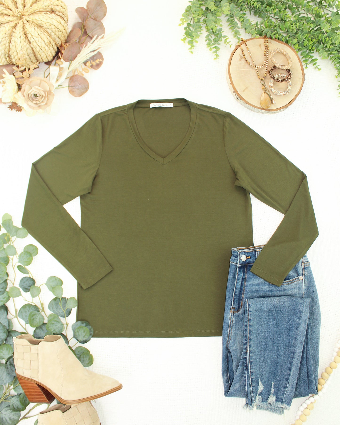 IN STOCK Larissa Long Sleeve - Dark Olive