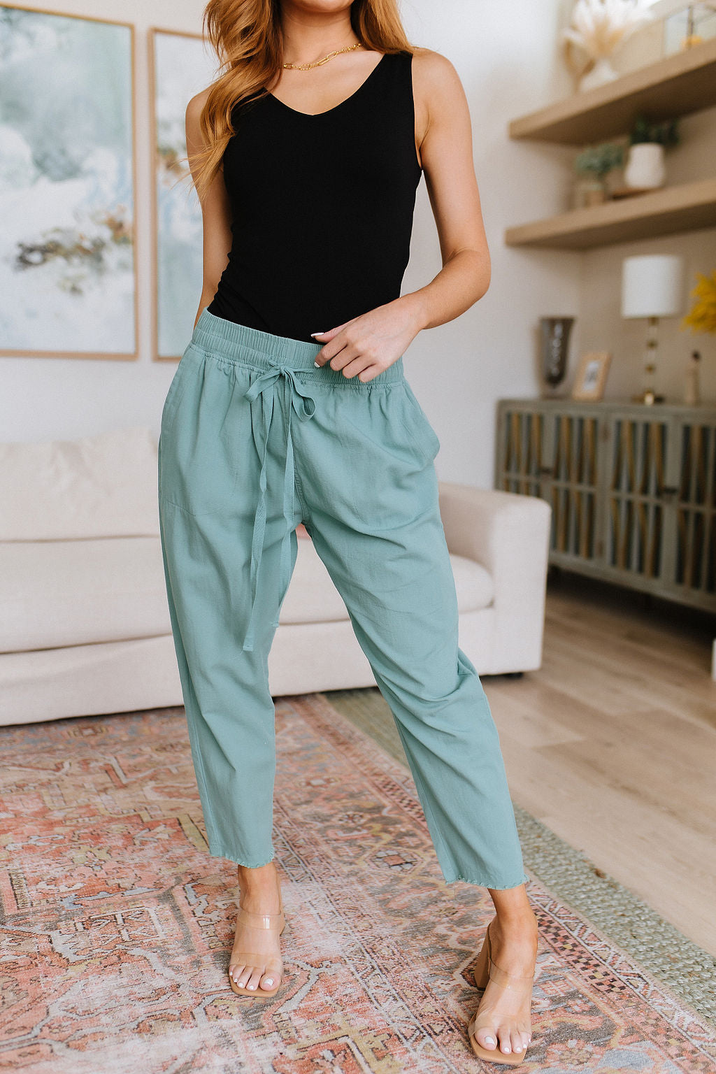 Judy Blue Love Me Dearly High Waisted Pants in Jade