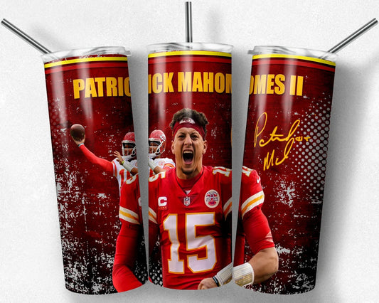 Patrick Mahomes 20 oz Skinny Tumbler