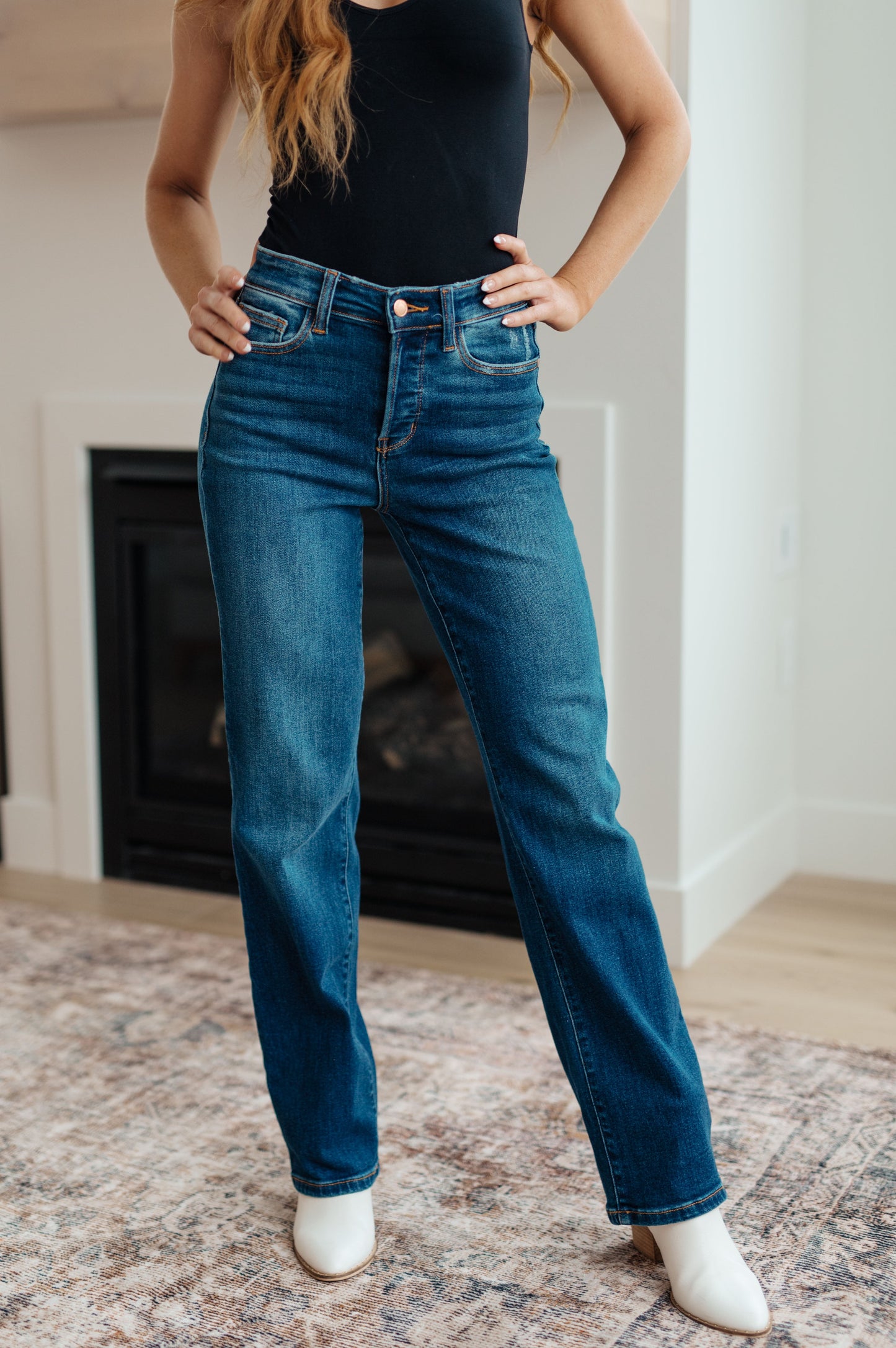 Pippa High Rise Judy Blue Button Fly Dad Jeans