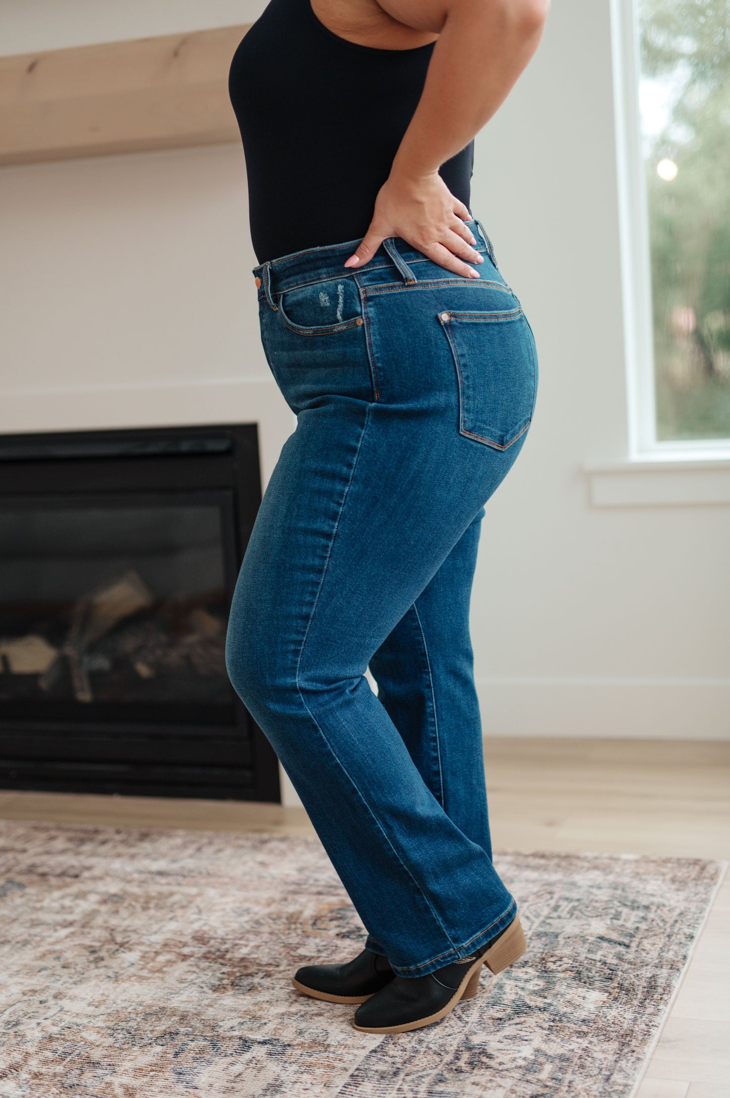 Pippa High Rise Judy Blue Button Fly Dad Jeans