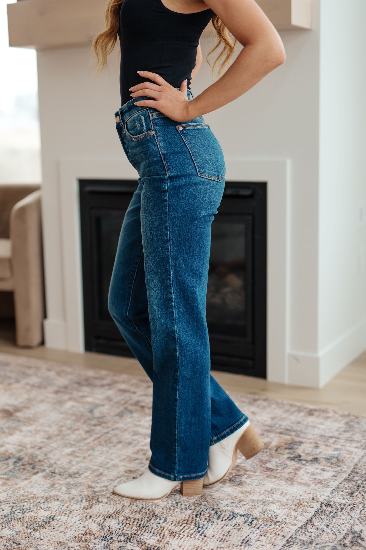 Pippa High Rise Judy Blue Button Fly Dad Jeans