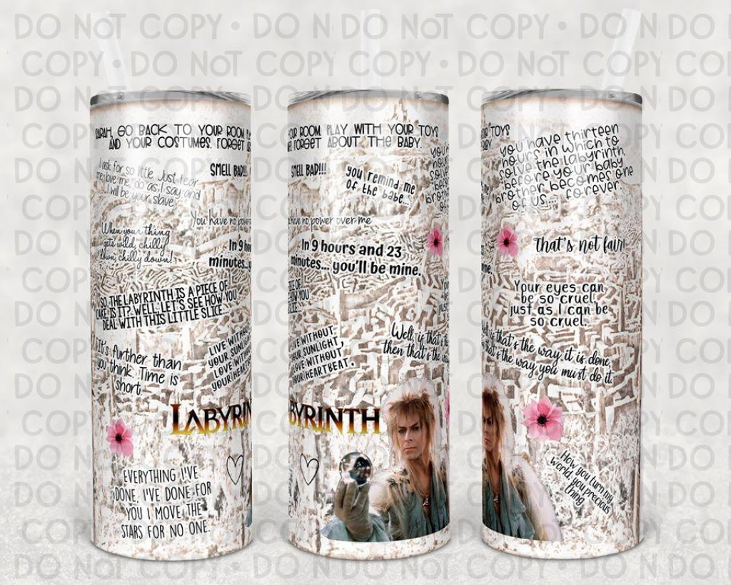 Labyrinth 20 Oz Skinny Tumbler