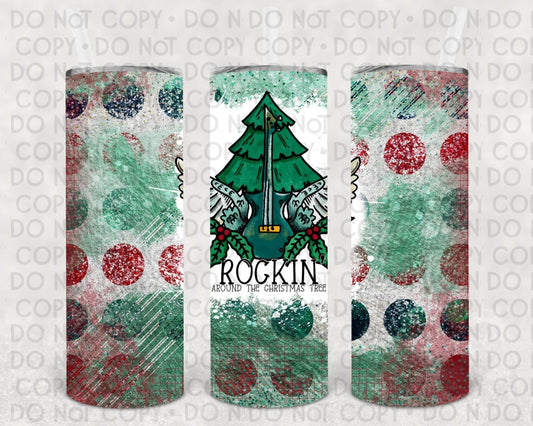 Rockin Around The Christmas Tree 20 Oz Skinny Tumbler